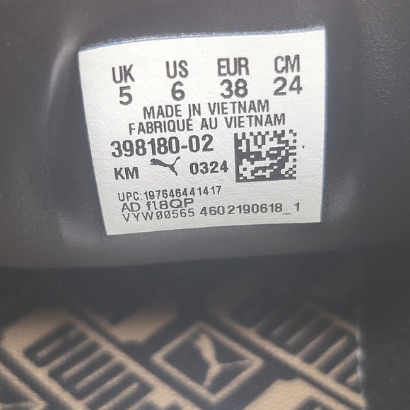 Puma Suede XL Sneakers Gum Sole Size 6 Black Green 398180-02 - Picture 9 of 11